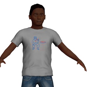 3D young boy character