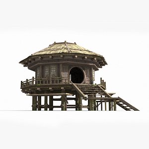 thatched cottage 3D model