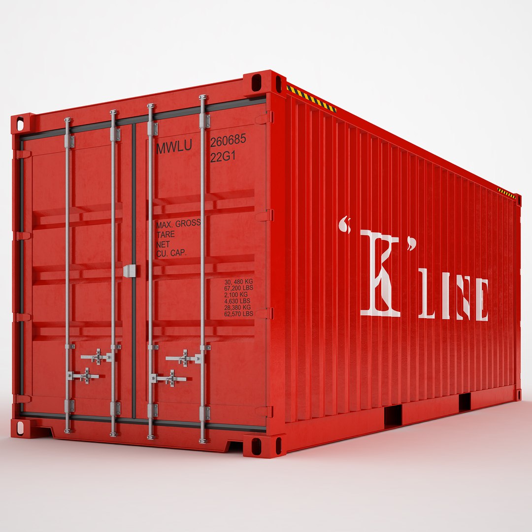 3d Cargo Container Model