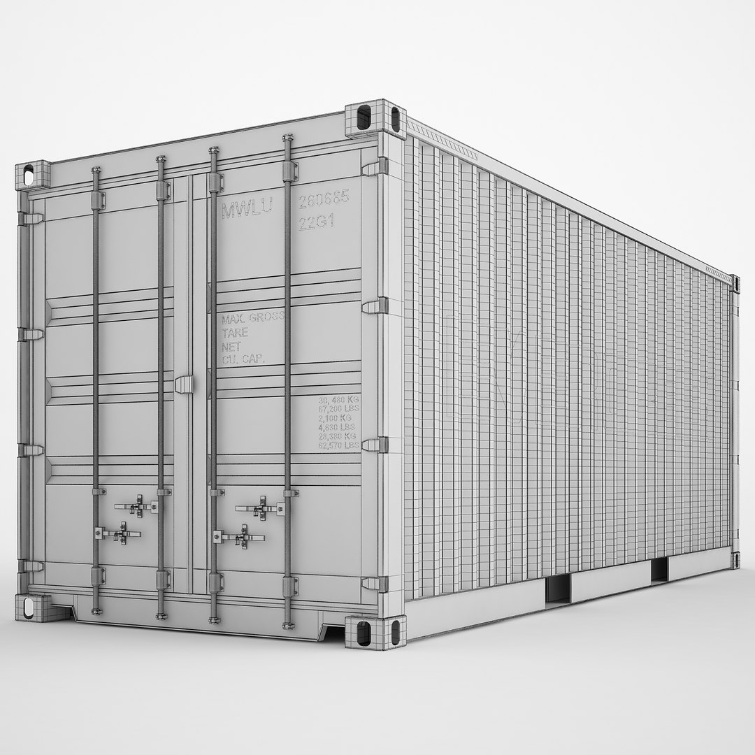 3d Cargo Container Model