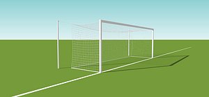3D model Realistic football goal or soccer goal