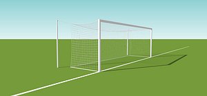 Realistic football goal or soccer goal