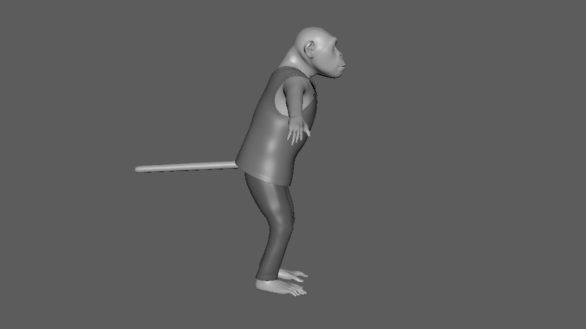 Cartoon Monkey- Base Mesh 3D Model - TurboSquid 2182726