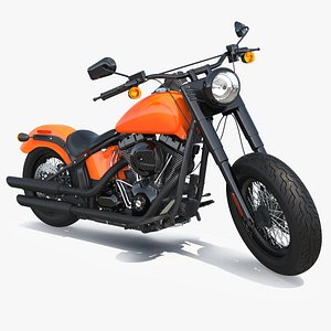 classic motorcycle rigged cycle 3D model