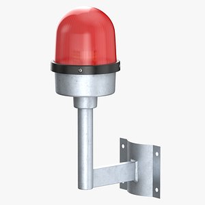 Airport Obstruction Beacon Light Type 01 ON and OFF Clean and Dirty 3D