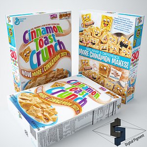 3d cinnamon toast crunch model