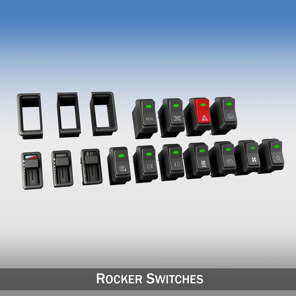 3d rocker switches vehilce model