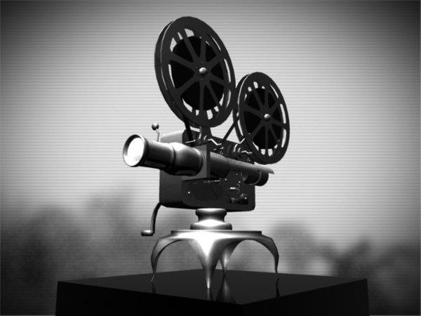vintage reel movie projector 3d model