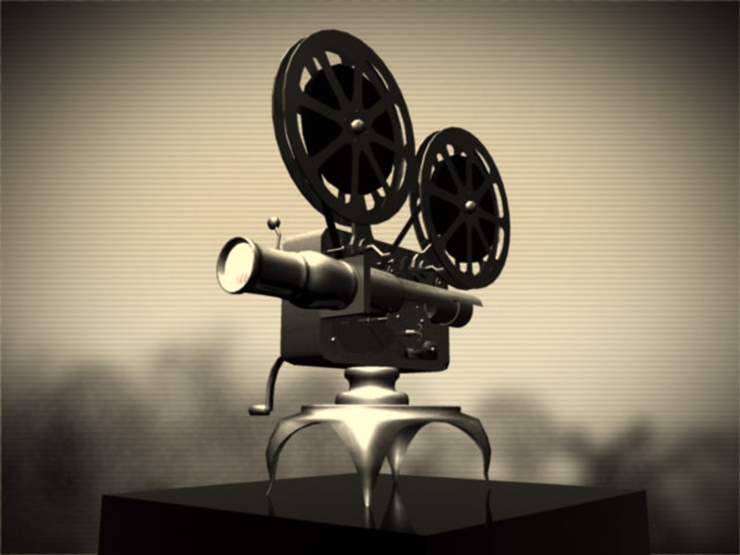 Vintage Reel Movie Projector 3d Model