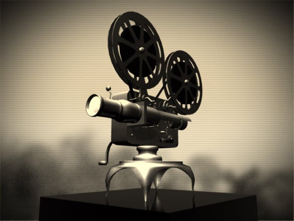vintage reel movie projector 3d model