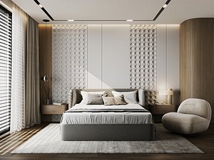 3D Interior scene bedroom 01