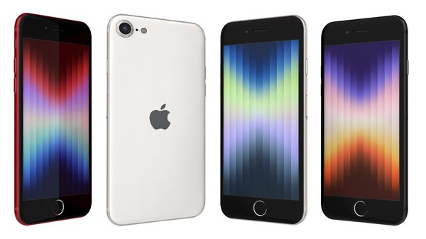 Apple iPhone SE 2022 All Colors 3D model