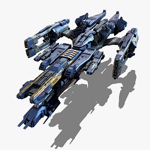 starship spacecraft 3D