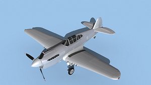 Curtiss P-40F Warhawk V00 Bare Metal model