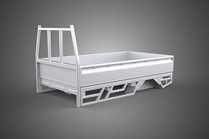 3D BAKKIE UTE PICKUP TRUCK FLAT BED CHASSIS BACK TRAY HEADBOARD VAN