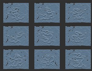 3D dragons creature sculpture model