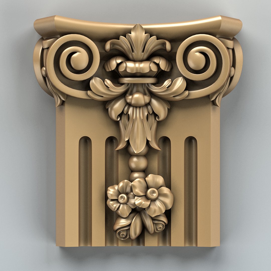 Carved Column Capital 3d Max