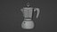 3D Coffee Pot MOKA - Realistic model