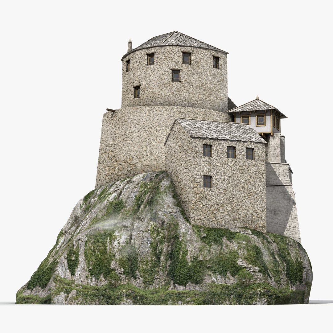 Old Castle on the Hill 3D model preview