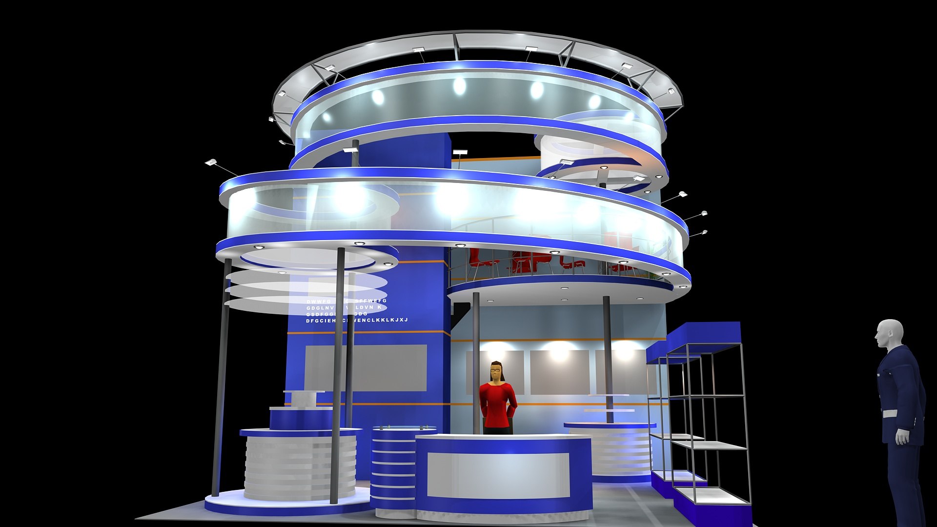 3 Side Open Stand 3D Model - TurboSquid 1996077