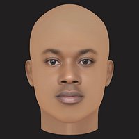 Low Poly Meek Mill Rapper Head