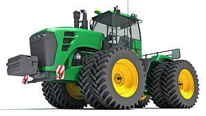 3D model articulated tractor agricultural