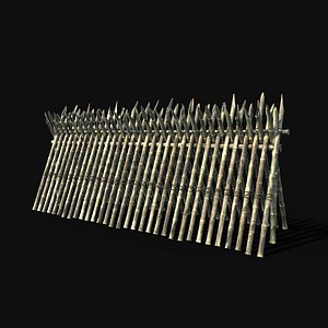 3D BAMBOO PALISADE FENCE WALLS SURVIVAL GUARD FORT CONSTRUCTION AAA