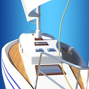 3d sail boat sailboat model
