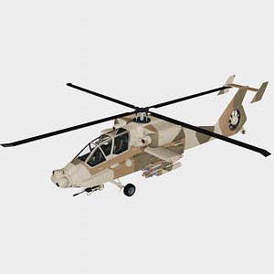Stromfang AH64L - High-Poly Attack Helicopter 3D Model - Game Asset 3D model