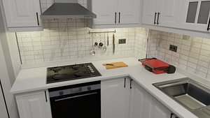 3D Kitchen Model D  scene