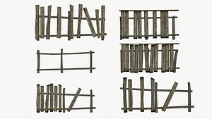 3D model old fence