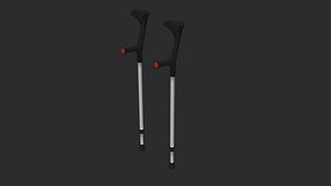 Forearm Crutches 3D model