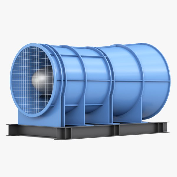 3D Large industrial ventilation fan model