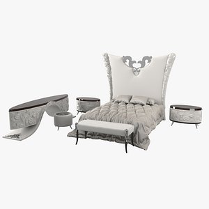3D elledue bedroom set model