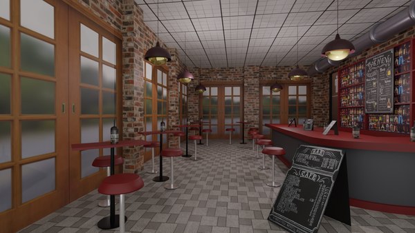 Bar Cafe Restaurant Pub 3D