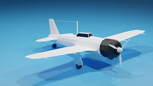 aircraft wwii cartoon 3D model