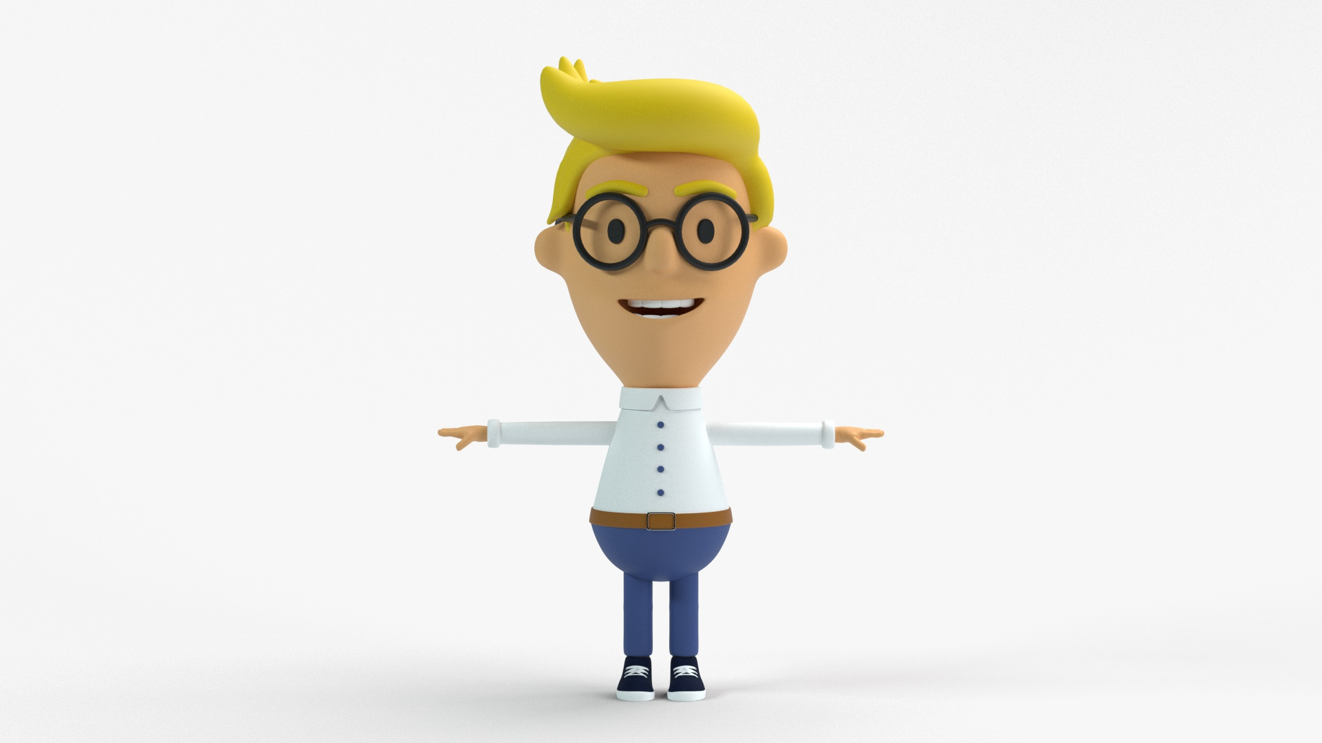 3D Cartoon Low-poly Character Rigged - TurboSquid 1633958