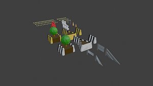 Road Pack WO Signs 3D model