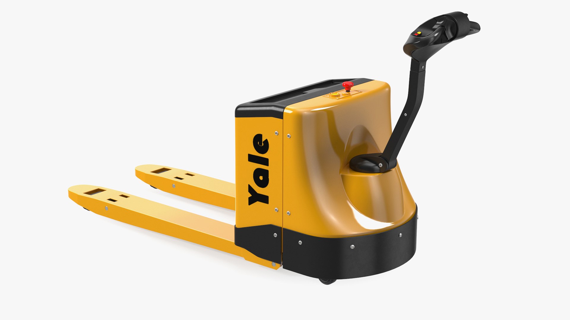 Fully Powered Pallet Truck Rigged for Cinema 4D 3D model preview