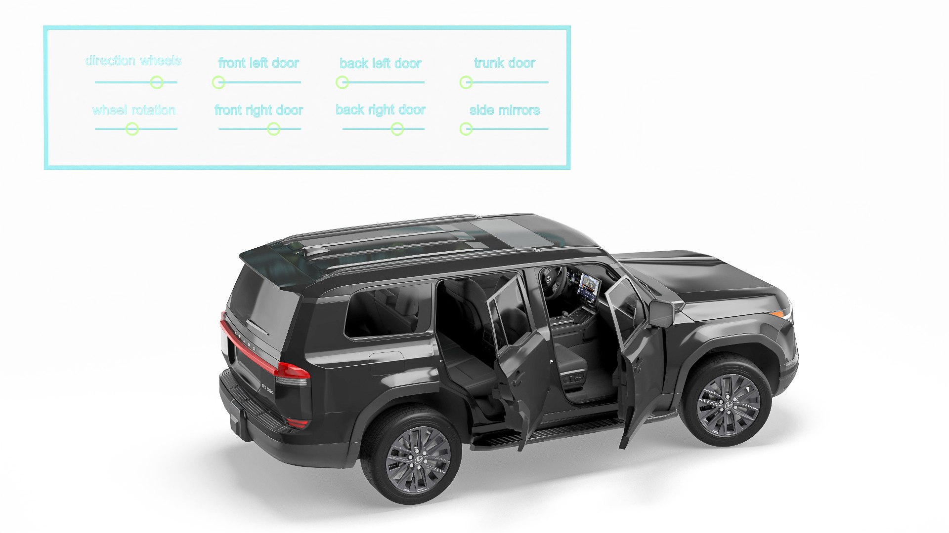 3D Lexus GX 550 SUV Caviar Black Rigged https://p.turbosquid.com/ts-thumb/la/kJLub4/Hf/lexus_gx_550_suv_caviar_black_rigged_006/jpg/1734635140/1920x1080/fit_q87/559921cb91aab1a5991dc5df517610f1678effc0/lexus_gx_550_suv_caviar_black_rigged_006.jpg