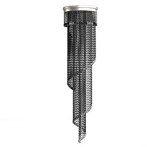 arte di murano 7485 crystal wall sconce big lamp black glass chain glamour tall