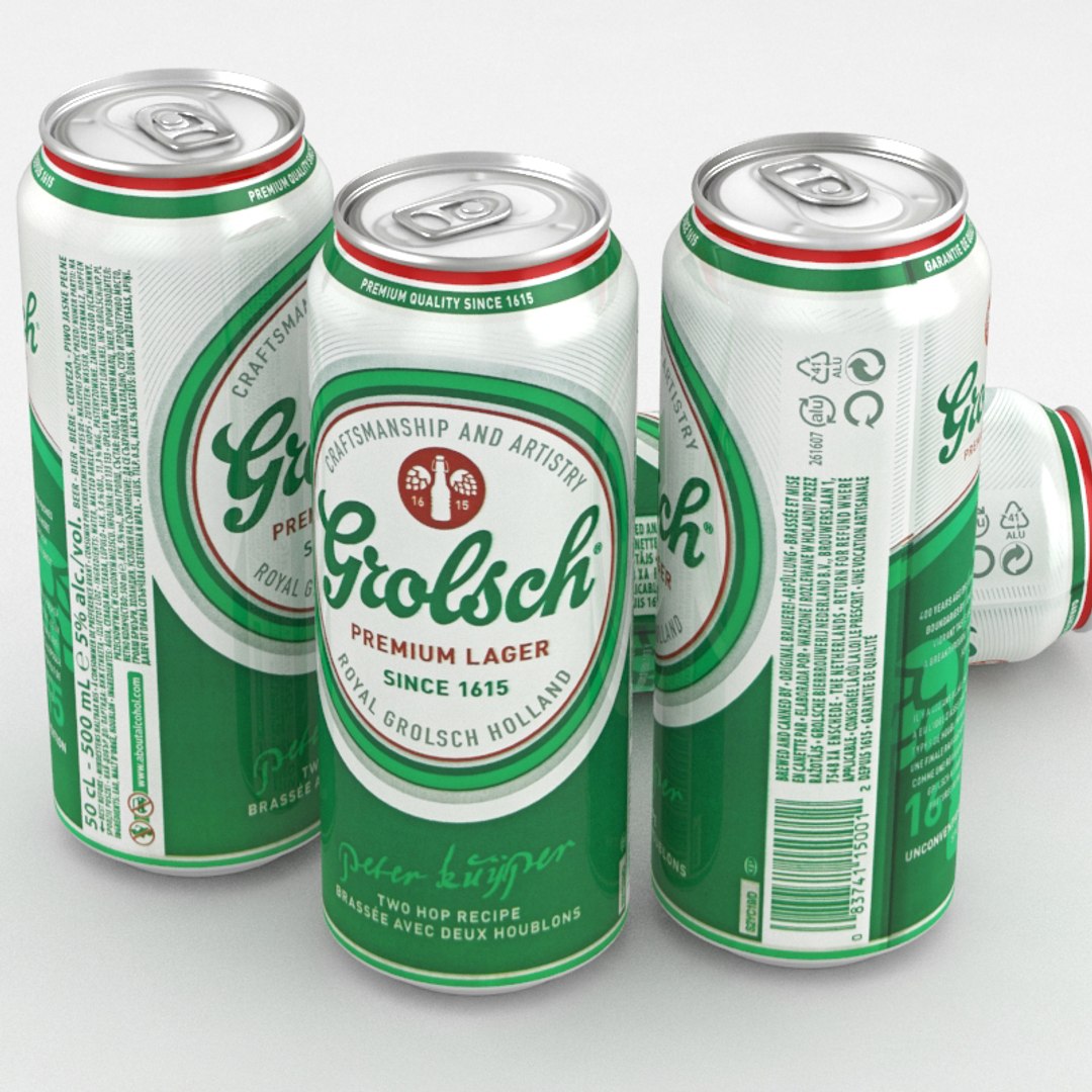 3d Model Beer Grolsch Premium Lager