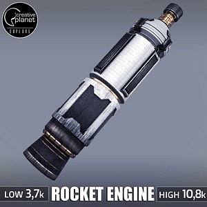 rocket space engine 3D model
