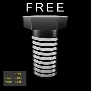 free screw 3d model