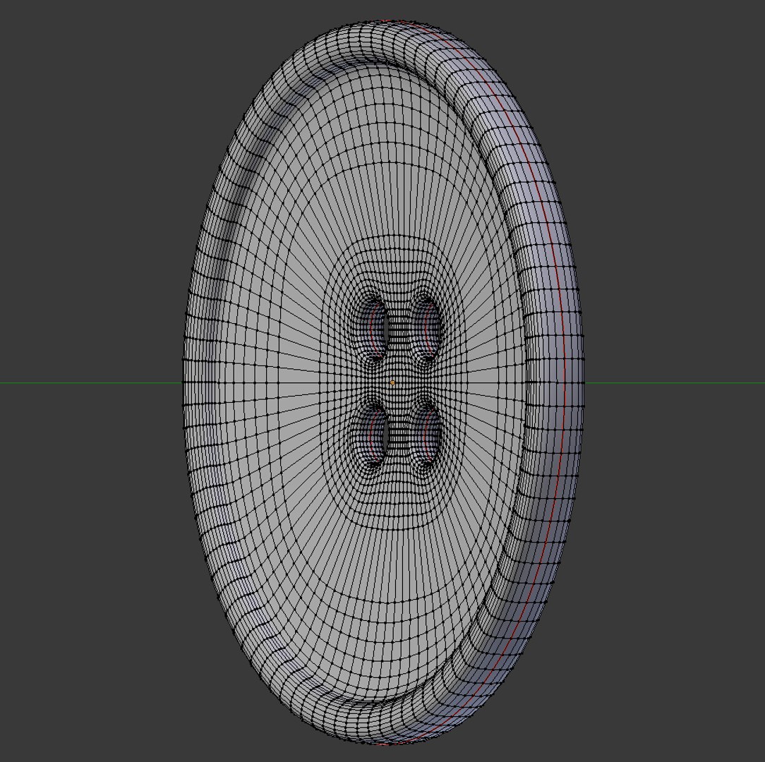 Free Clothing Button Halves 3d Model