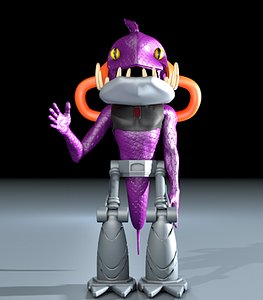 3D fish man model