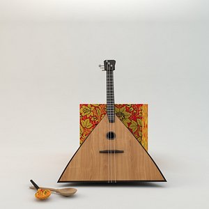 balalaika wooden spoons obj