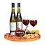 Meat plate with wine and other snacks