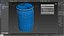 Barilotto di plastica rotondo 30 Gal