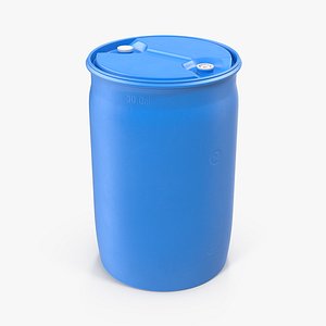 plastic barrel 30 gal 3D